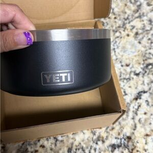 YETI Black Stainless Steel Bowl for Dogs